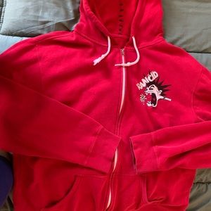 Red hooded zippy RANCID